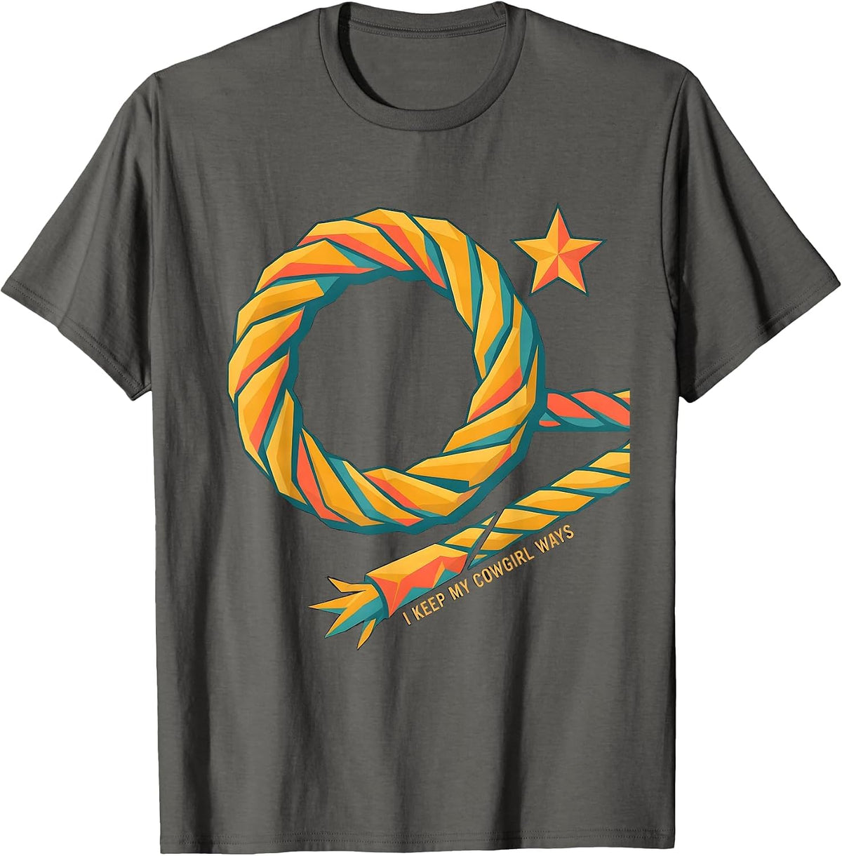 Men's I Keep My Cowgirl Ways Western Cowgirl Rodeo Identity Pride T-Shirt - Asphalt Grey