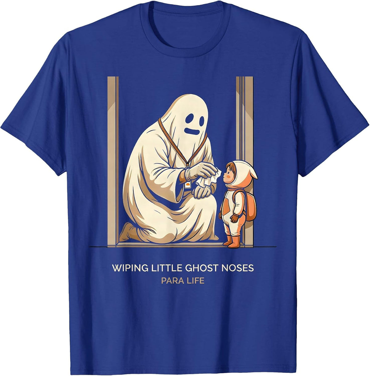 Men's Wiping Little Ghost Noses Para Life Paraeducator Halloween T-Shirt - Royal Blue