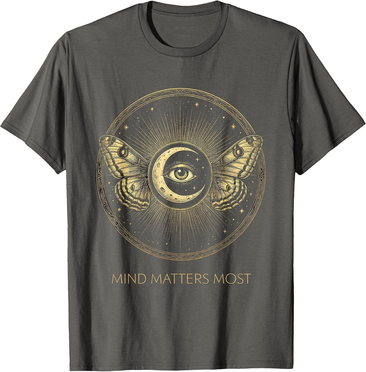 Mind Matters Most Mental Health Awareness Design T-Shirt - Asphalt Grey