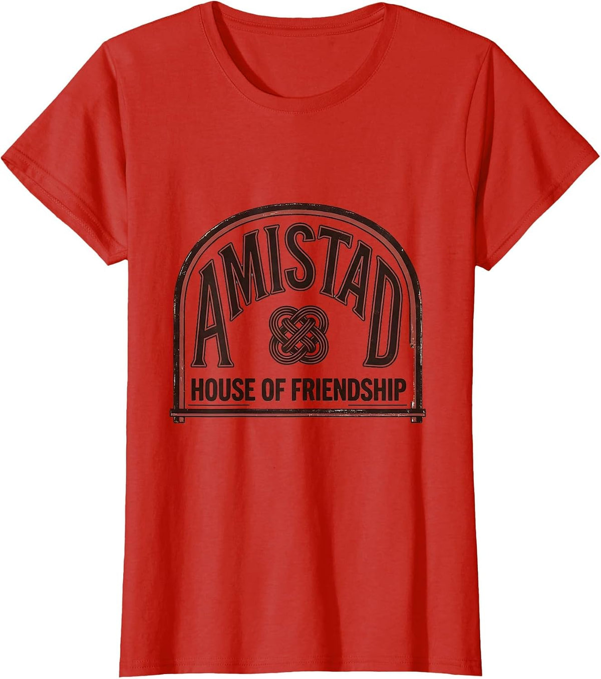 Amistad House of Friendship Vintage Teachers Students School T-Shirt - Red