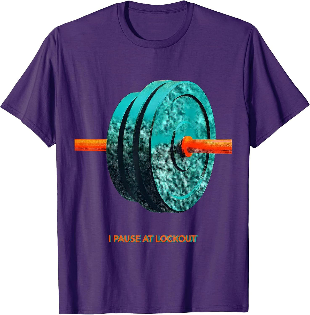 I Pause At Lockout Funny Gym Workout Weightlifting Meme T-Shirt - Purple