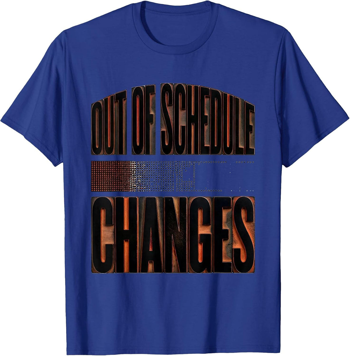 Men's Out Of Schedule Changes Retro Groovy Funny School Counselor T-Shirt - Royal Blue