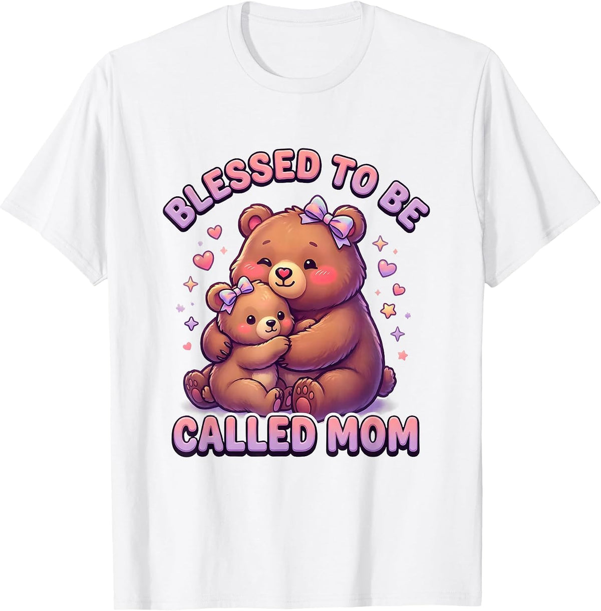 Men's Blessed to Be Called Mom Grateful Mother Design T-Shirt - White