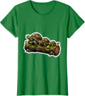 Women's Turtle Family on Mossy Log Nature Illustration T-Shirt - Kelly Green