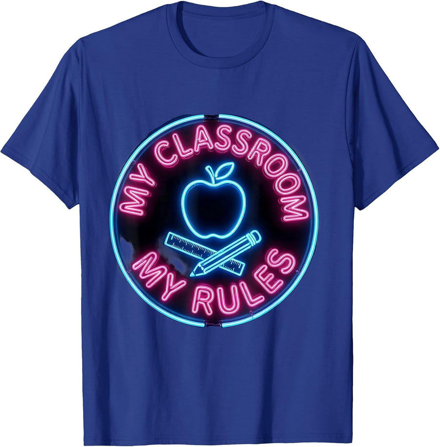 My Classroom My Rules 2nd Grade Teacher Design T-Shirt - Royal Blue
