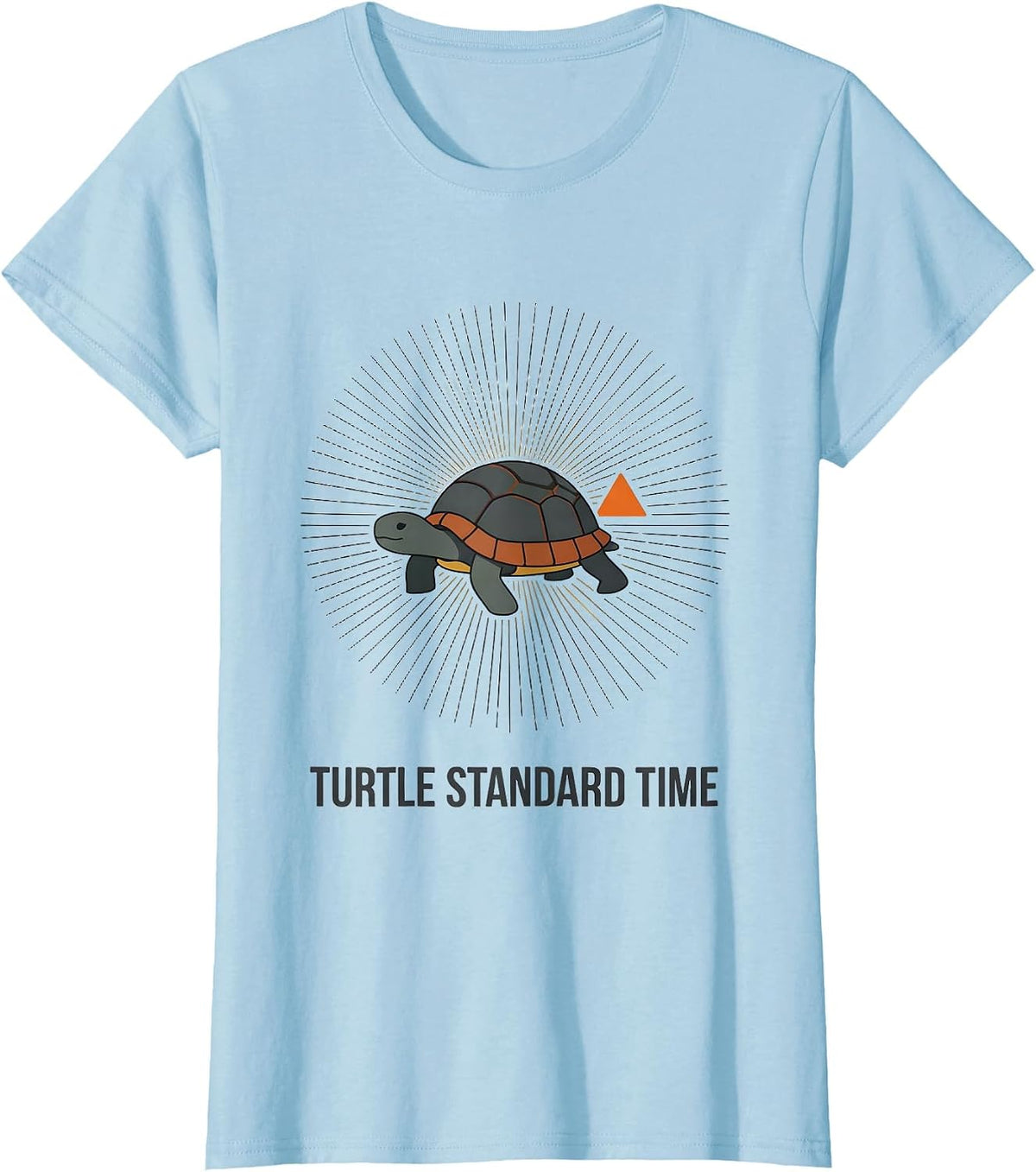 Women's Turtle Standard Time Midcentury Modern Halloween Costume T-Shirt - Baby Blue