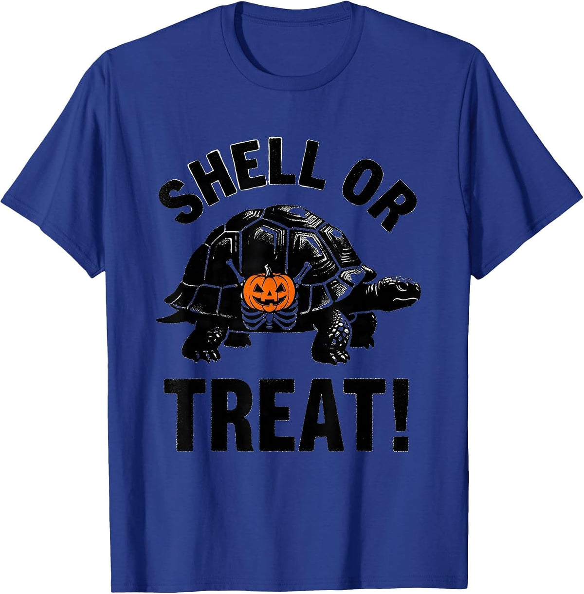 Men's Shell or Treat! Funny Halloween Turtle Costume Kids Family T-Shirt - Royal Blue