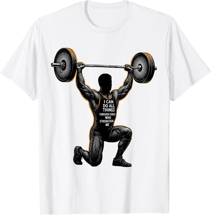 Men's I Can Do All Things Through Christ Who Strengthens Me T-Shirt - White