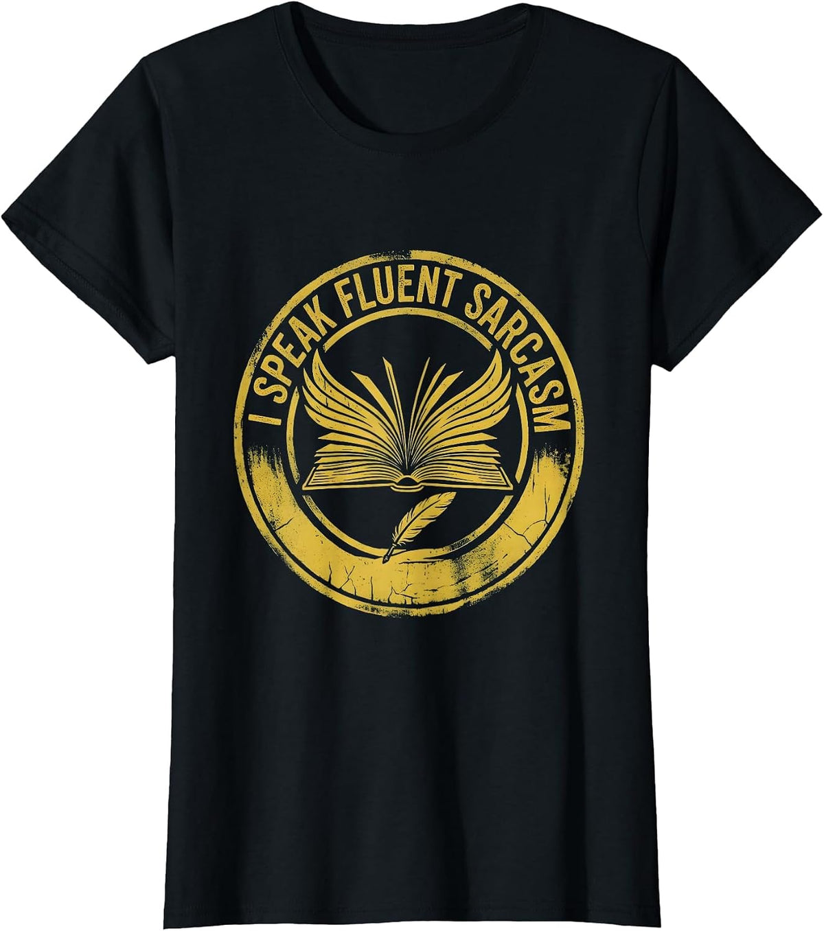 I Speak Fluent Sarcasm English Teacher Design T-Shirt - Black