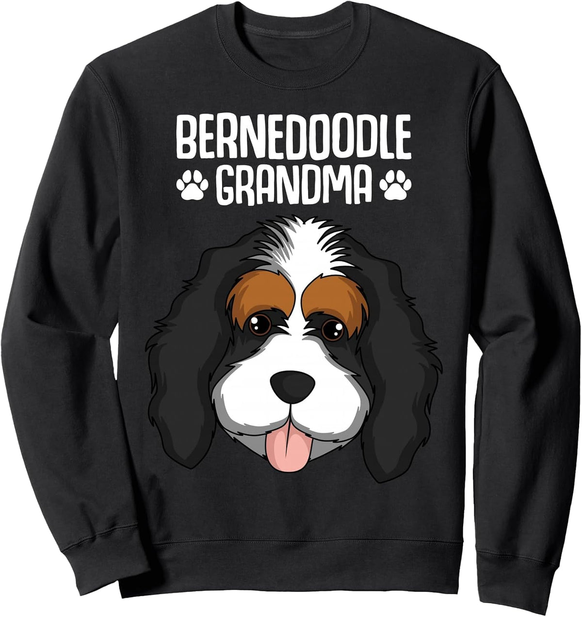 Bernedoodle Grandma Dog Mom Owner Womens Sweatshirt - Adult Unisex Black