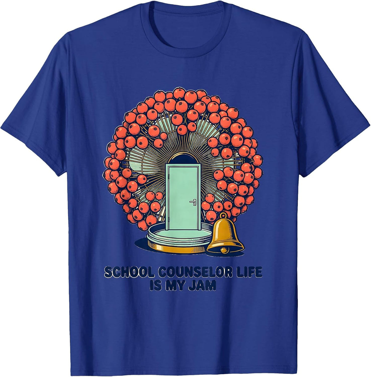 Men's School Counselor Life Is My Jam Funny School Psychologist T-Shirt - Royal Blue