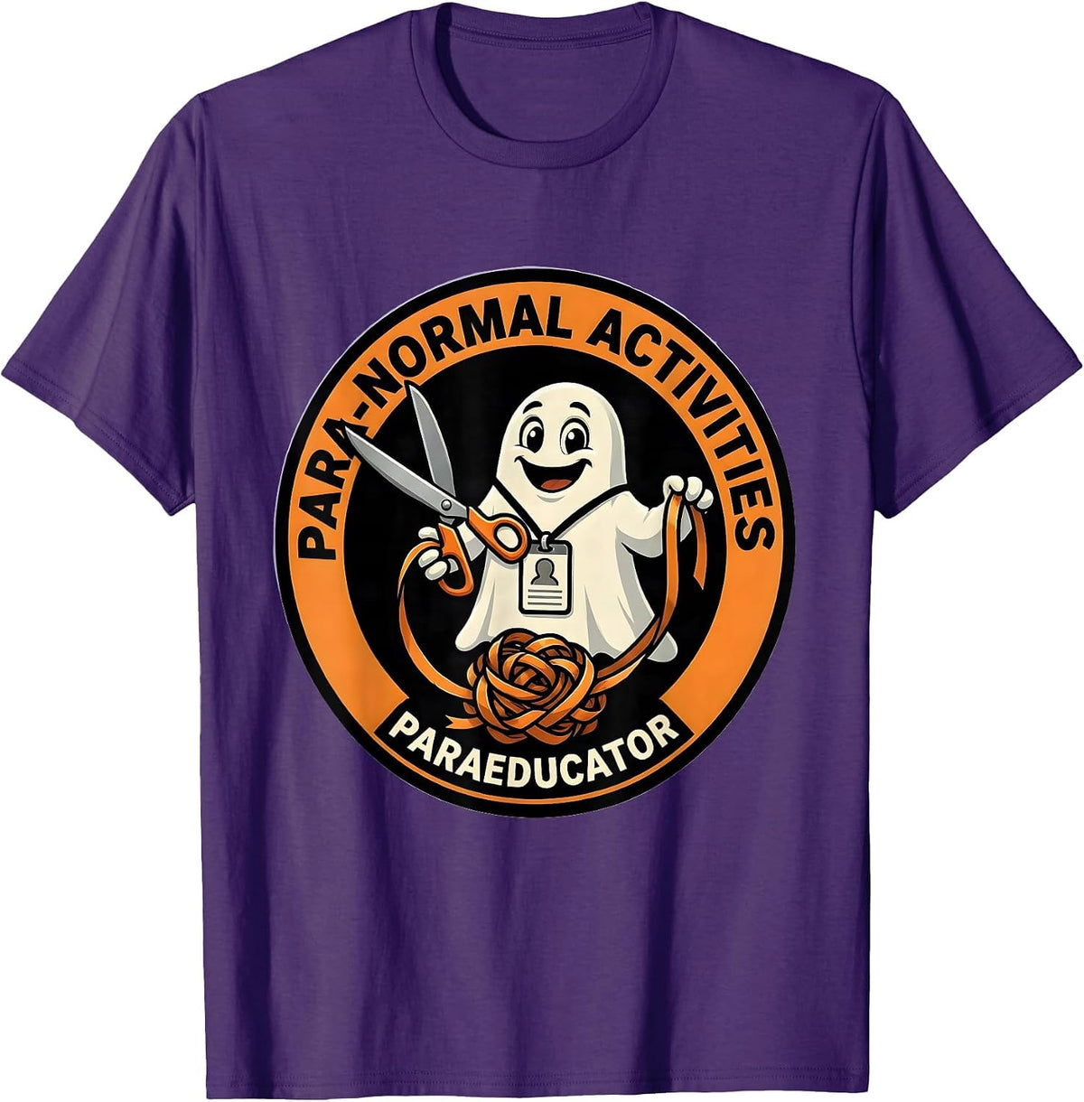 Para-Normal Activities Paraeducator Funny Ghost Halloween T-Shirt - Purple