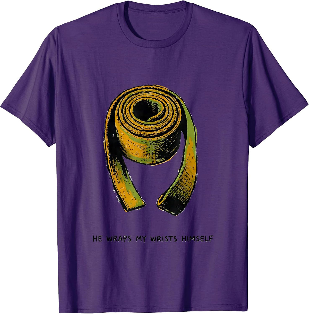 He Wraps My Wrists Himself Christian Gym Faith Motivation T-Shirt - Purple