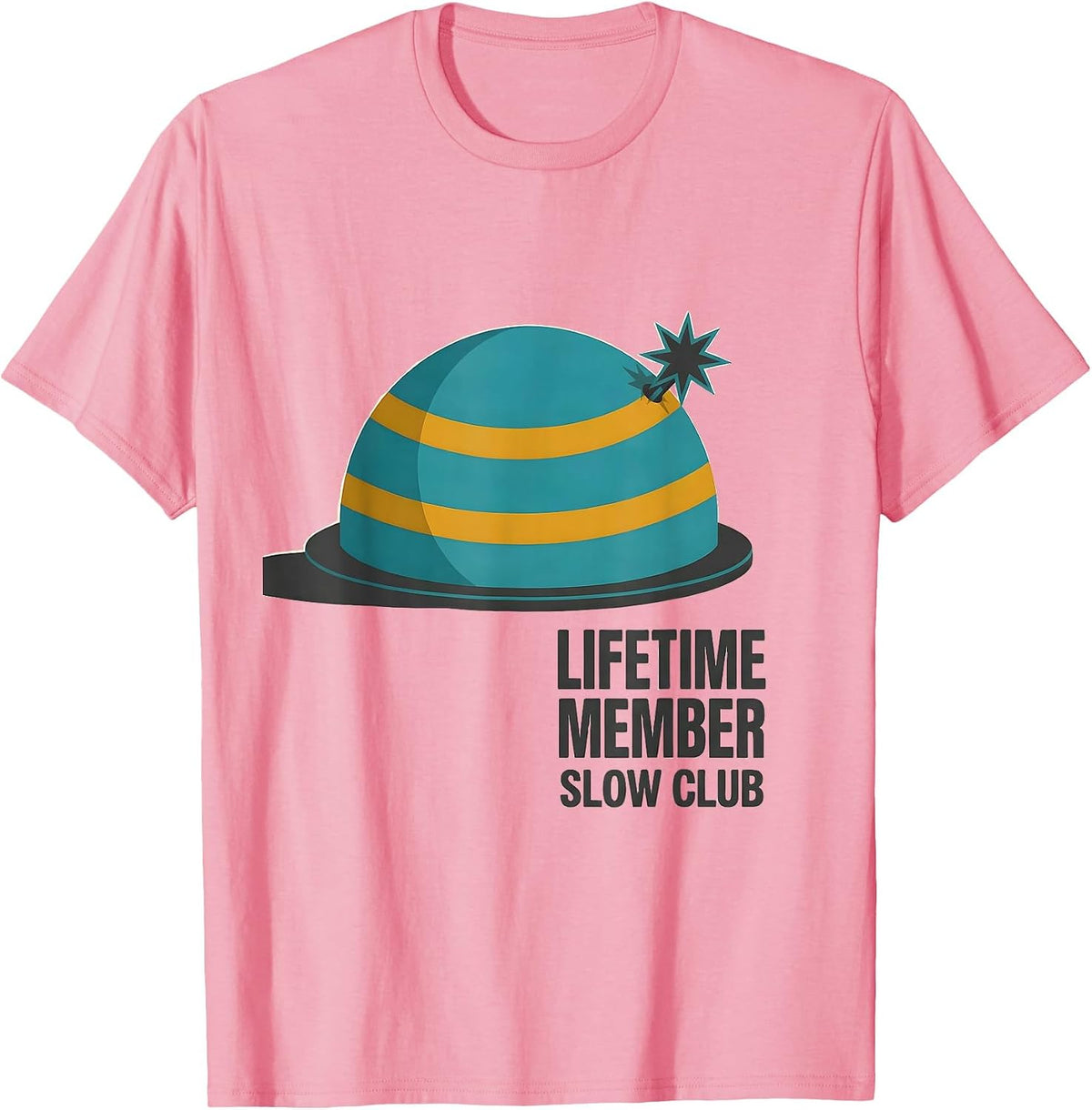 Men's Lifetime Member Slow Club Midcentury Modern Turtle Lover T-Shirt - Pink