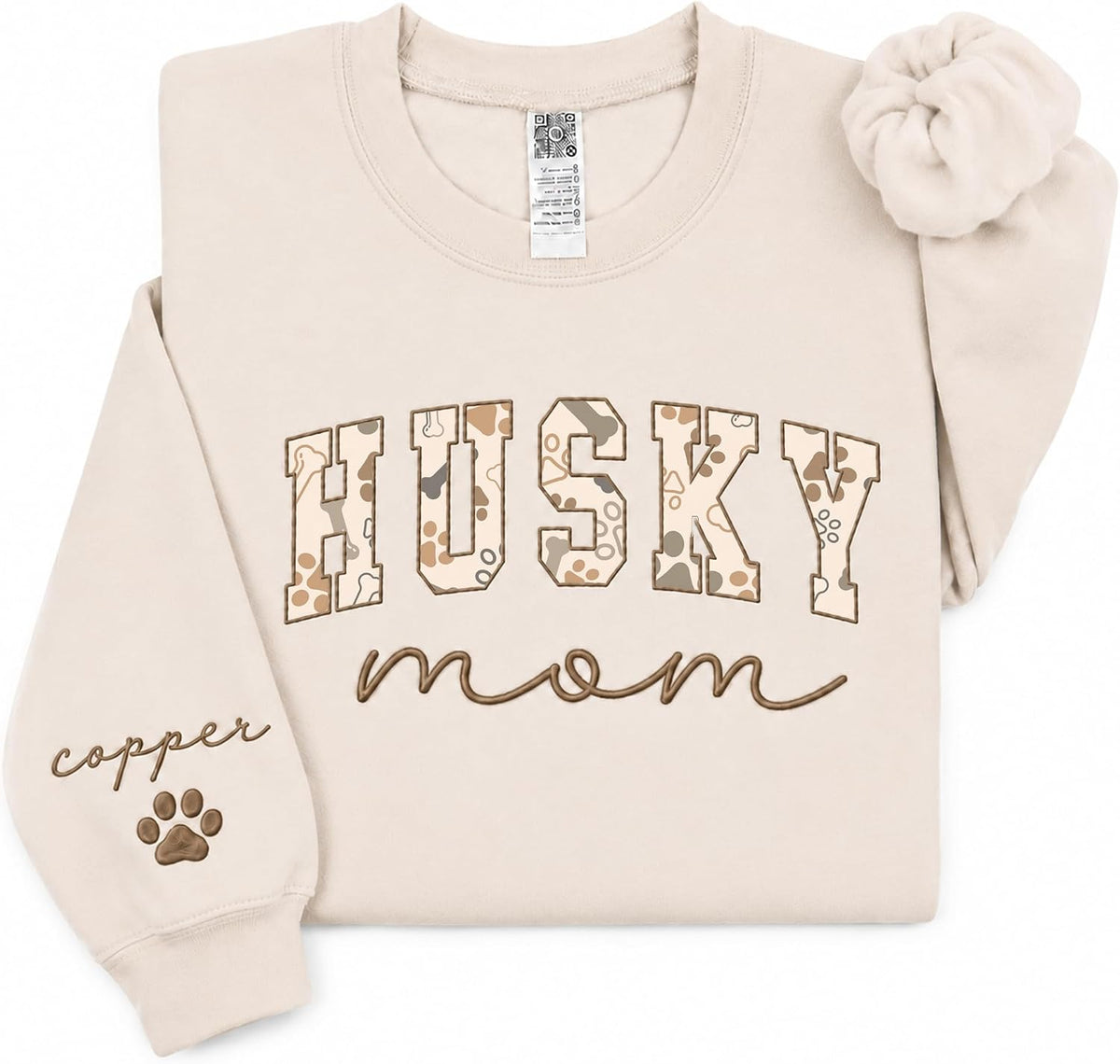 Custom Dog Embroidered Sweatshirt, Custom Dog Mom Sweatshirt, Dogs Shirt for Women, Dogs Mom Gifts, Pet Lover Gift - Husky