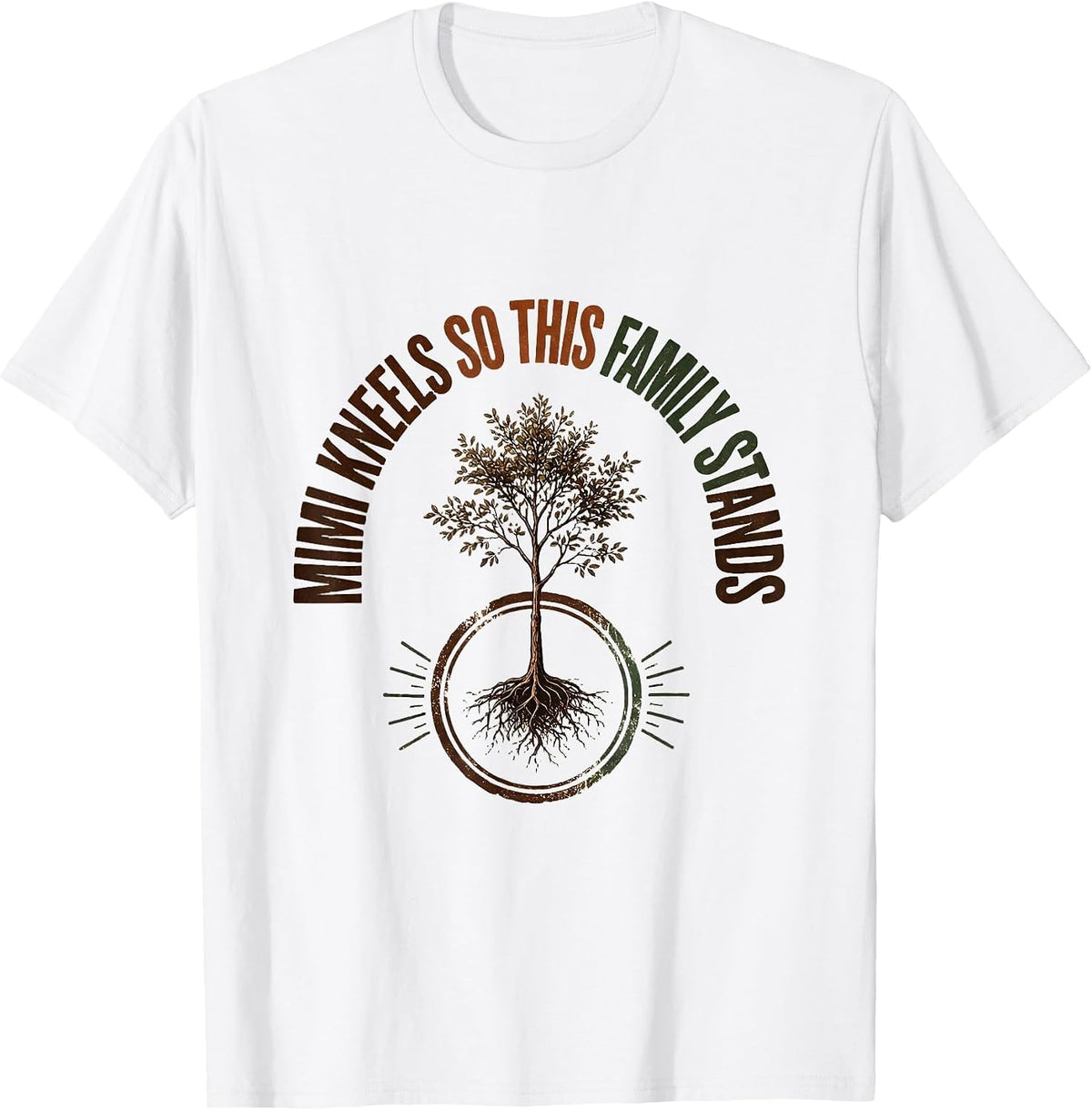 Men's Mimi Kneels So This Family Stands Vintage Christian Grandma T-Shirt - White