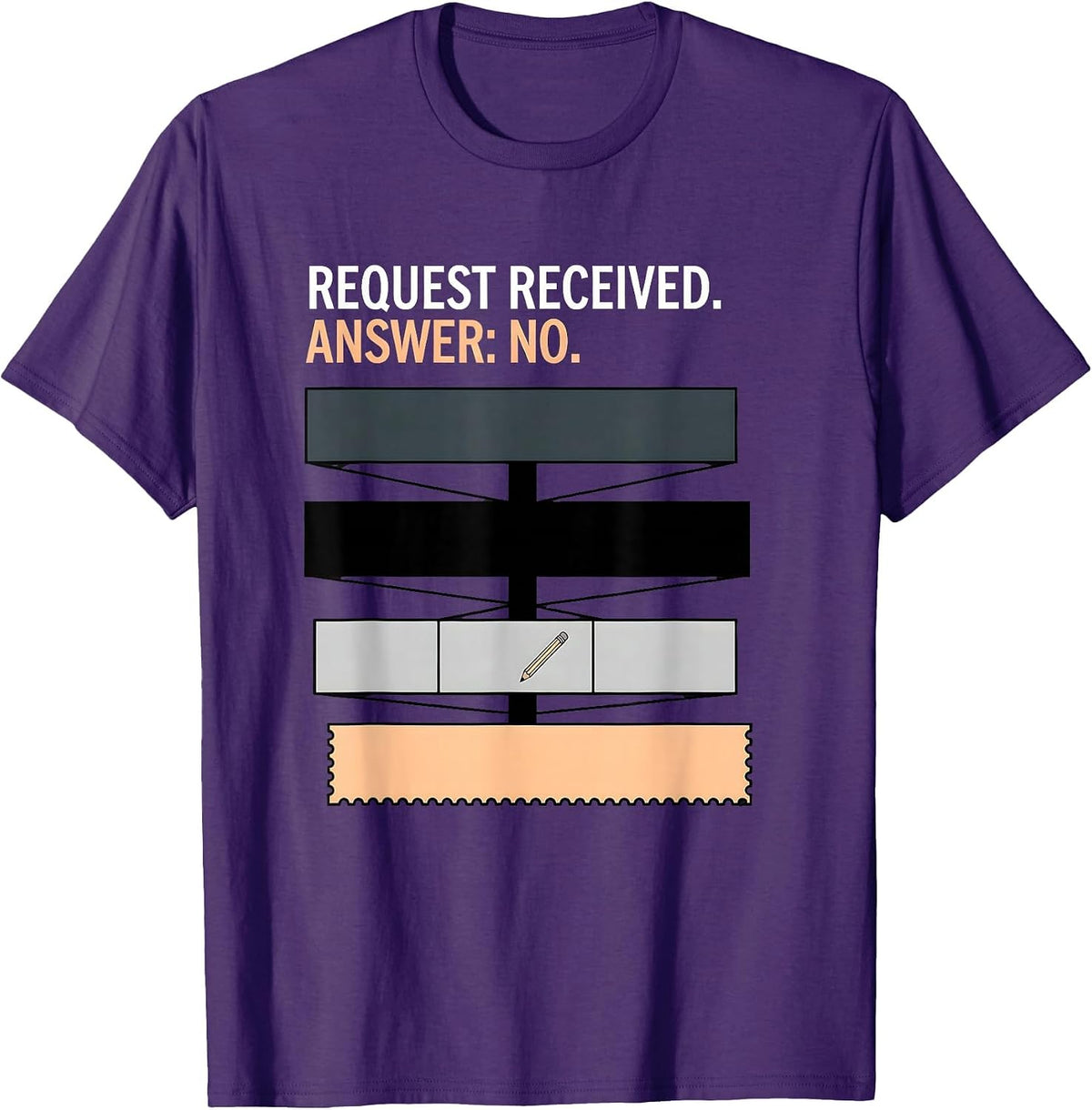 Men's Request Received Answer No Funny School Counselor Schedule T-Shirt - Purple