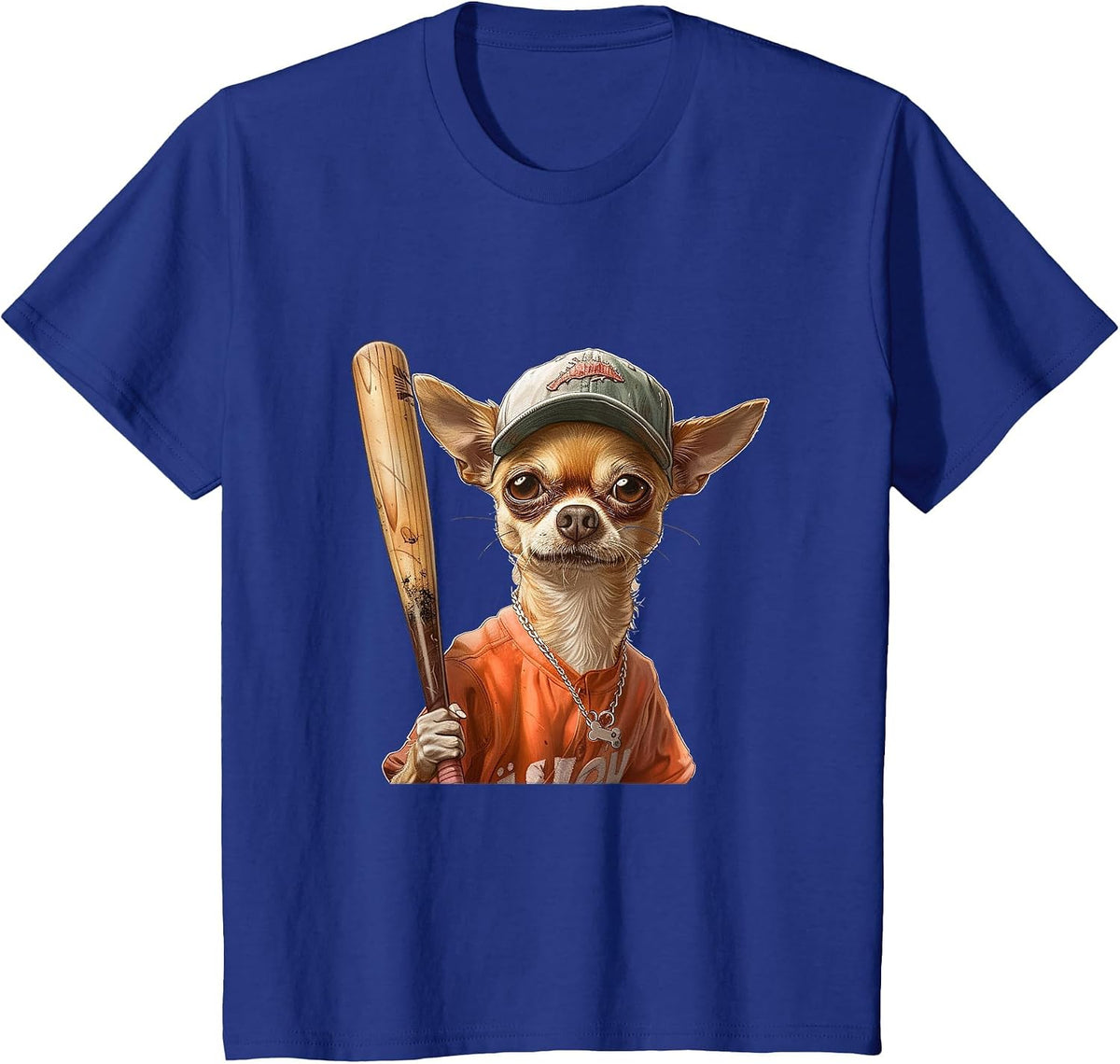 Chihuahua Dog Baseball Cap Sports Team Animal T-Shirt - Royal Blue