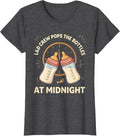 Women's L&D CREW POPS THE BOTTLES AT MIDNIGHT Funny Nurse New Year T-Shirt - Dark Heather Grey