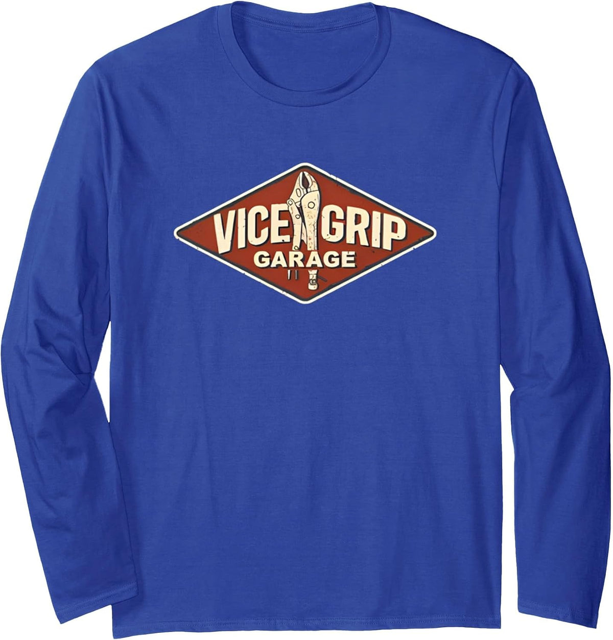 Vice Grip Garage Mechanic Dad Joke Handyman Grandpa Funny Long Sleeve T-Shirt - Adult Unisex Royal Blue