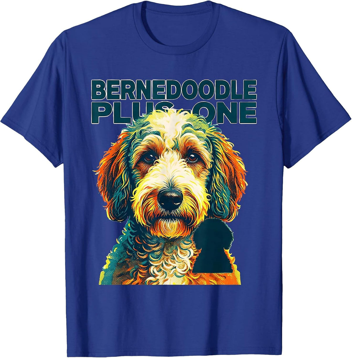 Men's Bernedoodle Plus-One Funny Doodle Breed Owner Dog Mom Dad T-Shirt - Royal Blue
