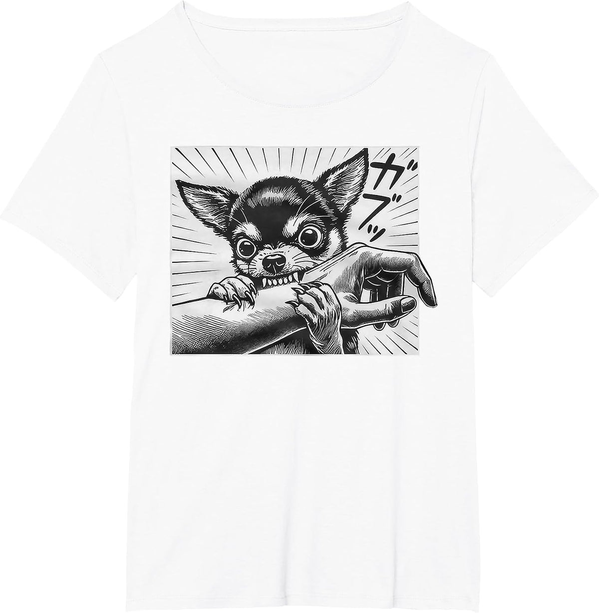 Chihuahua Dog Bite Funny Chihuahua Lover T-Shirt - White