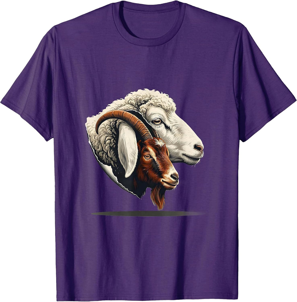 Black Sheep And Crazy Goat Farm Humor Editorial Concept T-Shirt - Purple