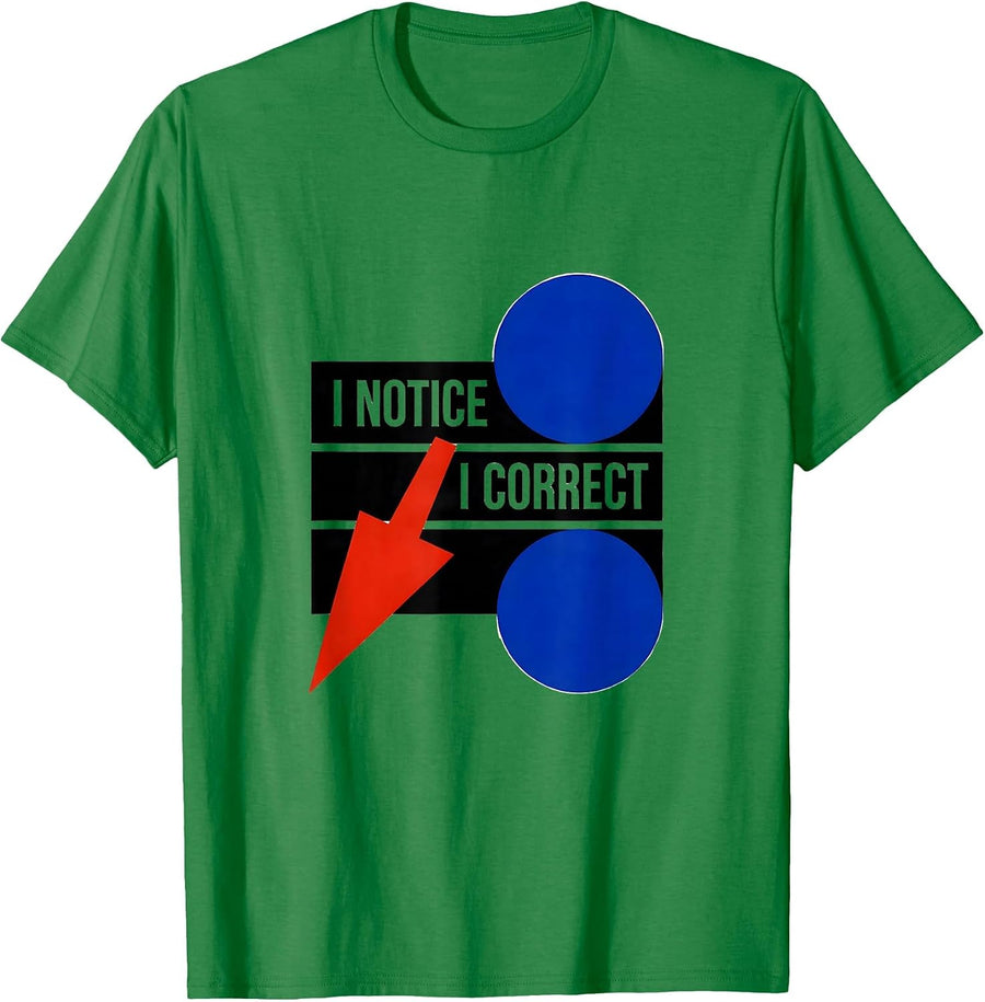 Men's I Notice I Correct Funny Grammar Teacher Punctuation Humor T-Shirt - Kelly Green