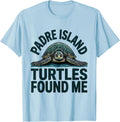 Men's Padre Island Turtles Found Me Sea Turtle Lover Gift T-Shirt - Baby Blue