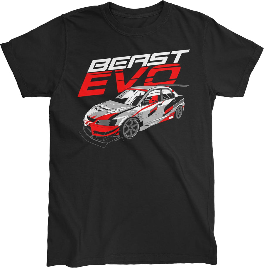 Mitsubishi Evolution T-Shirt | Japanese Racing Engine Short Sleeve Shirts Gift Car Lovers Automotive Enthusiasts Unisex