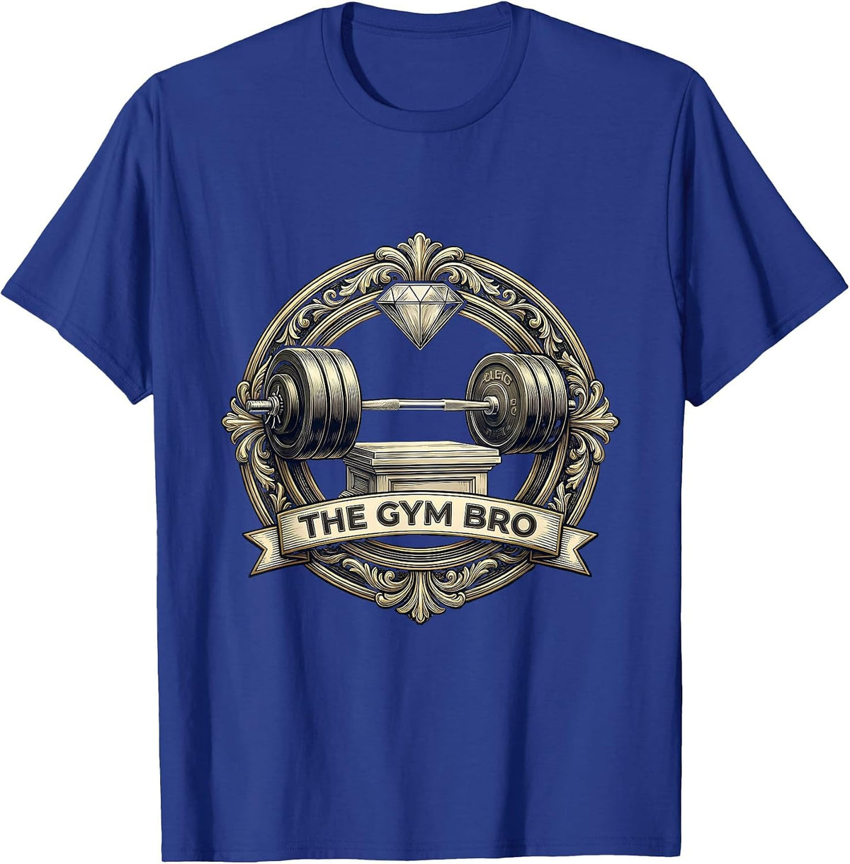 The Gym Bro Funny Tarot Card Gym Humor Occult Parody T-Shirt - Royal Blue