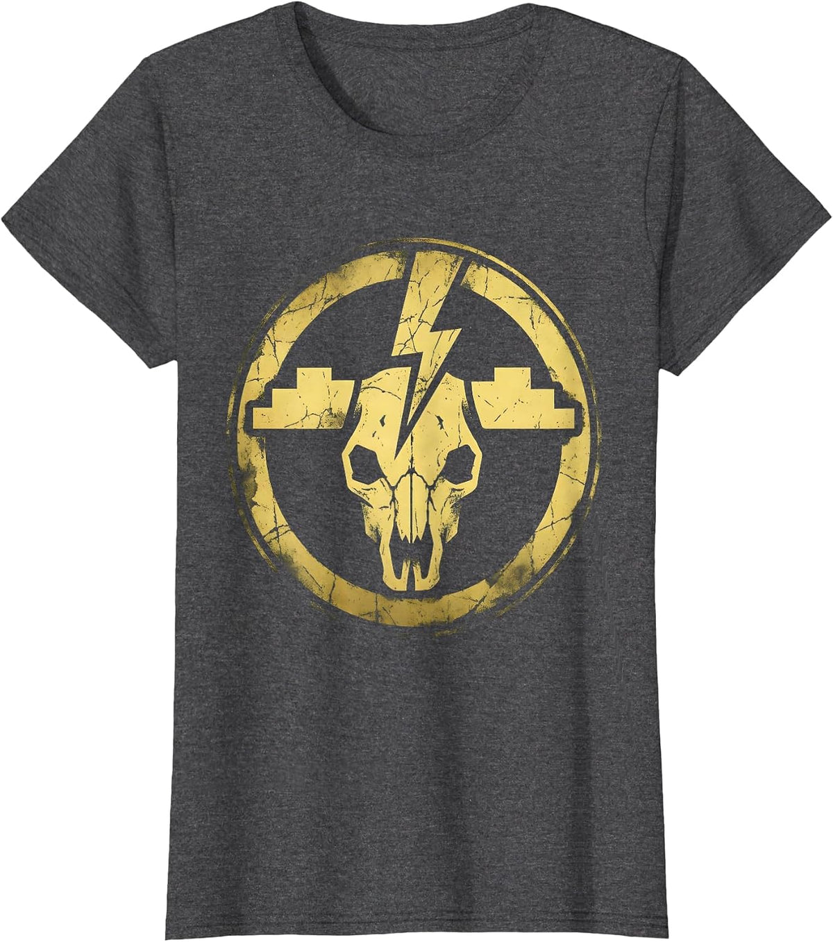 Women's Lightning Storm Over Prairie Flatlands Graphic T-Shirt - Dark Heather Grey