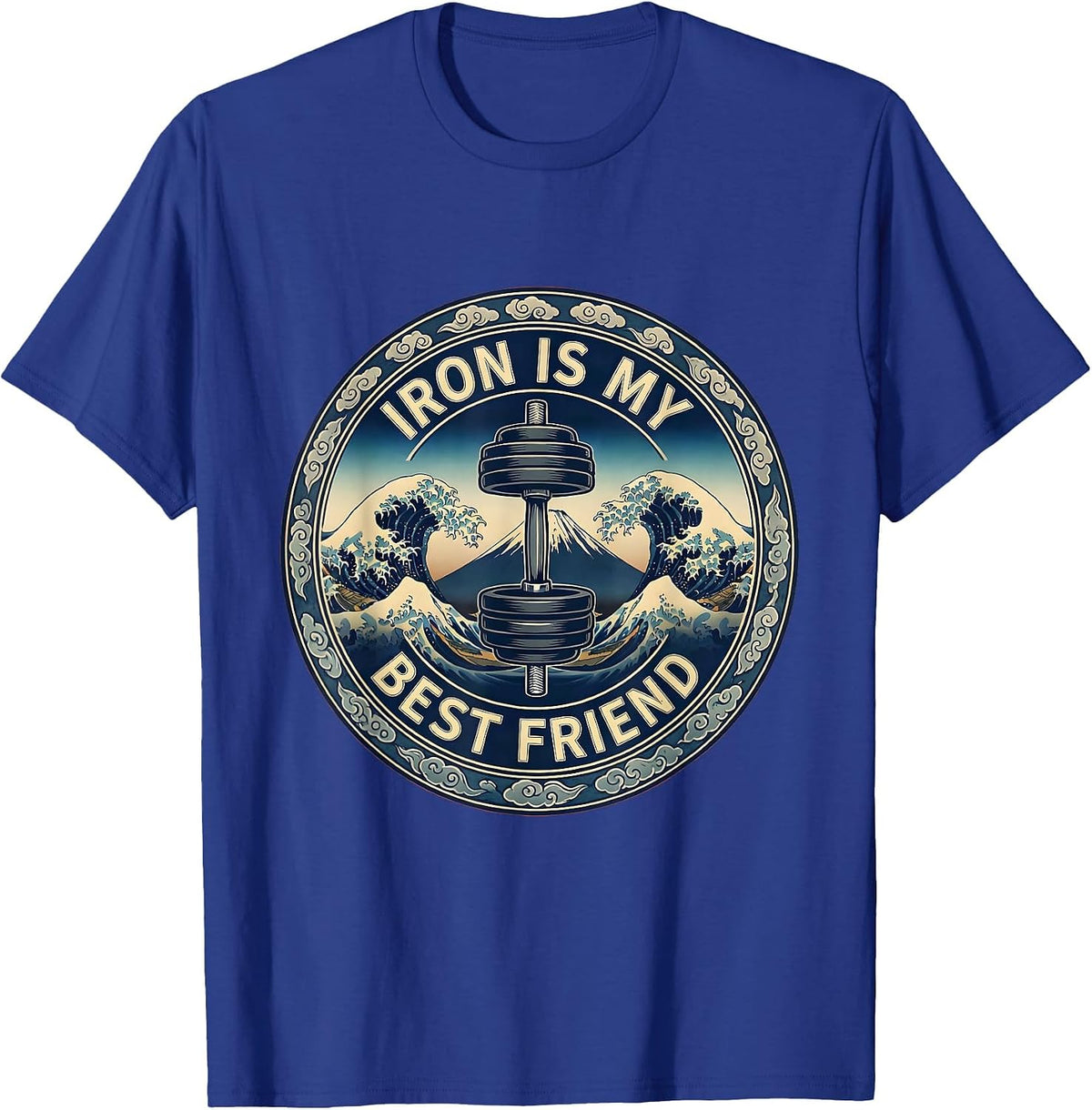 Men's Iron Is My Best Friend Gym Workout Design T-Shirt - Royal Blue