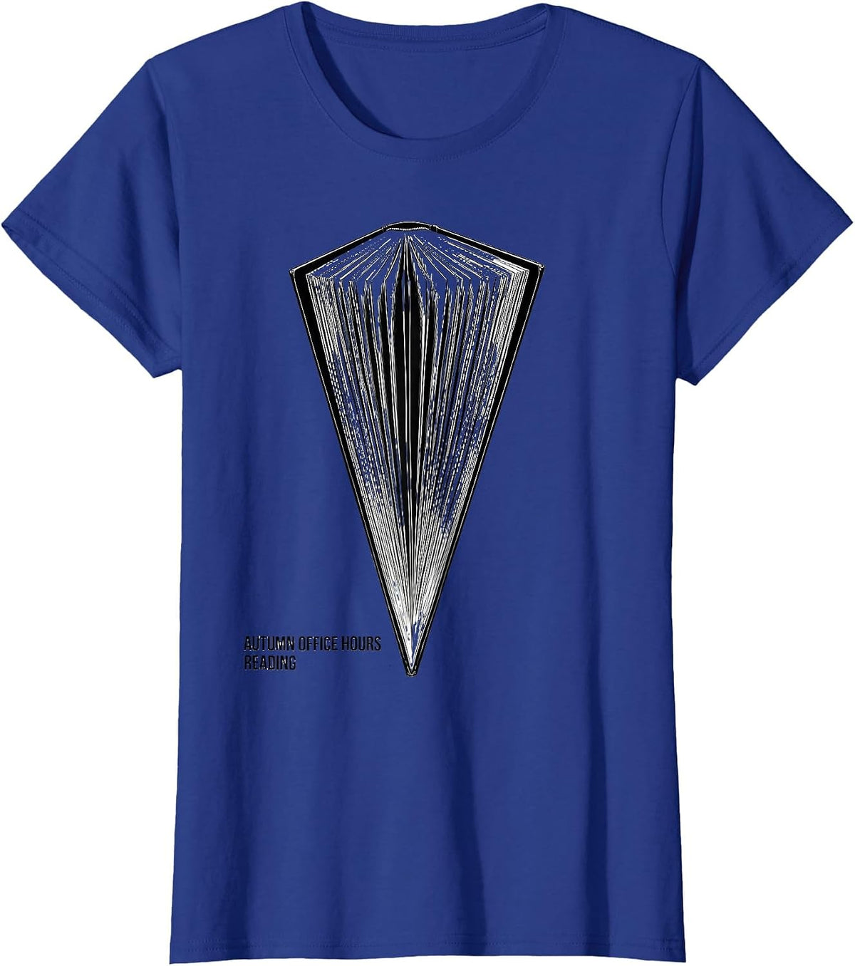 Women's Autumn Office Hours Reading Cozy Fall Bookworm Autumn T-Shirt - Royal Blue