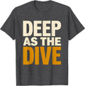 Men's Deep As The Dive Sea Turtle Lover Nautical Vacation Souvenir T-Shirt - Dark Heather Grey