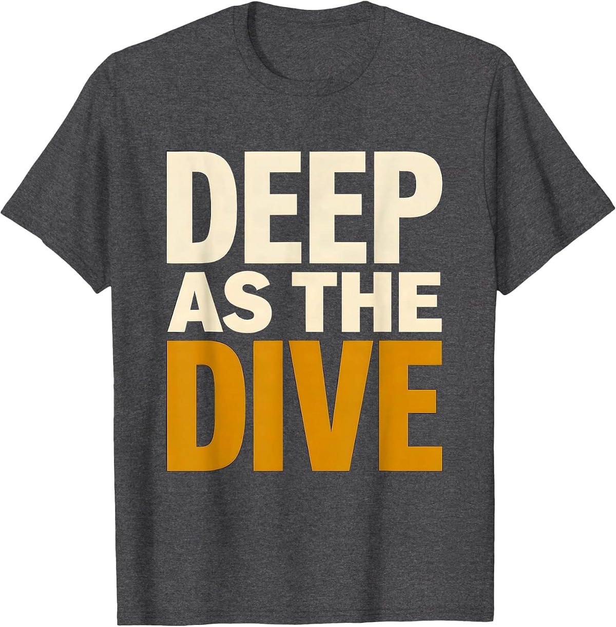 Men's Deep As The Dive Sea Turtle Lover Nautical Vacation Souvenir T-Shirt - Dark Heather Grey