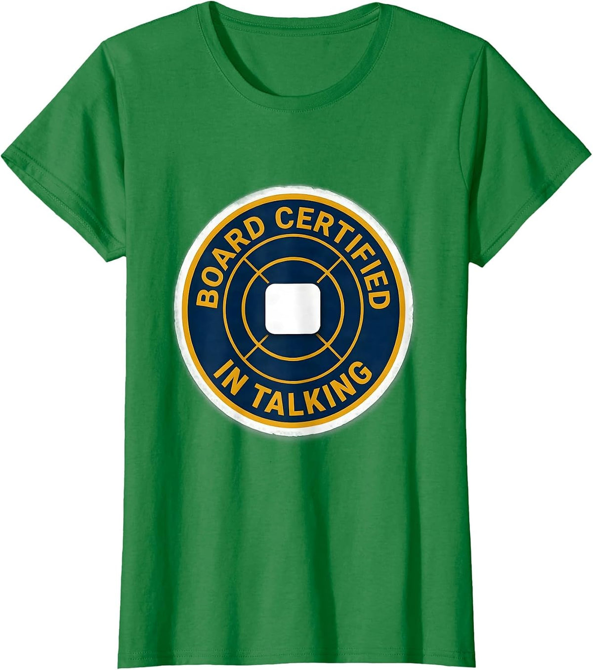 Women's Board Certified In Talking Retro Floral Speech Language T-Shirt - Kelly Green