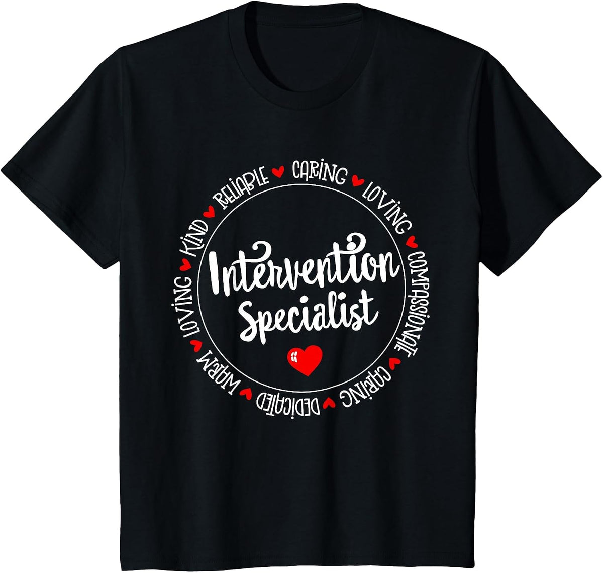 School Support Team Reading Teacher Intervention Specialist T-Shirt - Black