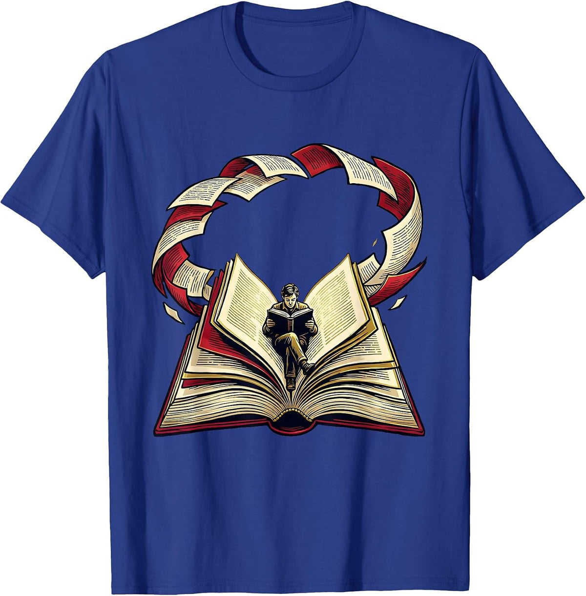 Book Stage Reader Bookworm Book Lover Humor T-Shirt - Royal Blue