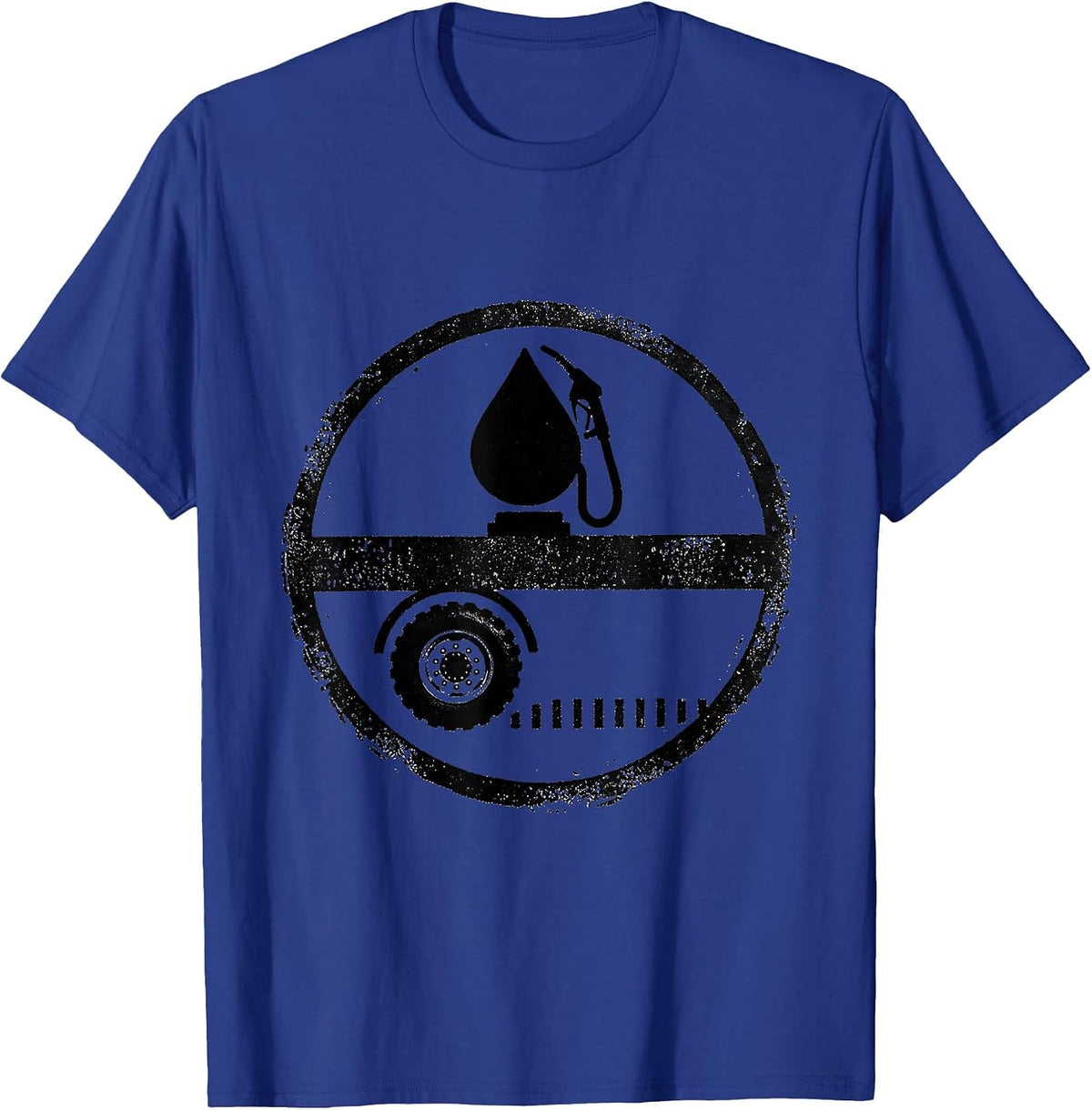 Diesel Trucker Stamp Badge Big Rig Driver Humor T-Shirt - Royal Blue