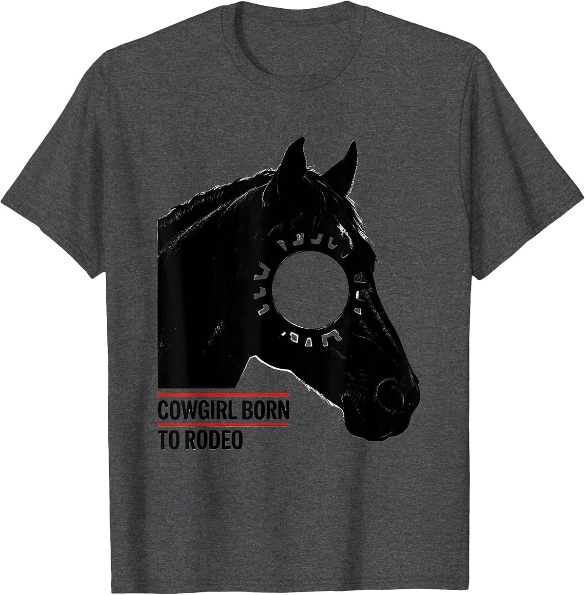 Cowgirl Born To Rodeo Vintage Western Retro Western Pride T-Shirt - Dark Heather Grey