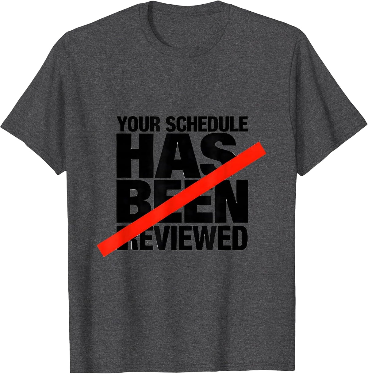 Your Schedule Has Been Reviewed Groovy School Counselor Back T-Shirt - Dark Heather Grey