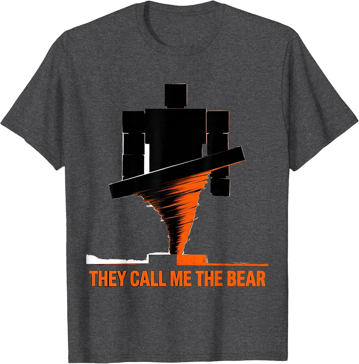 They Call Me The Bear Brutalist Graphic Storm Chaser T-Shirt - Dark Heather Grey