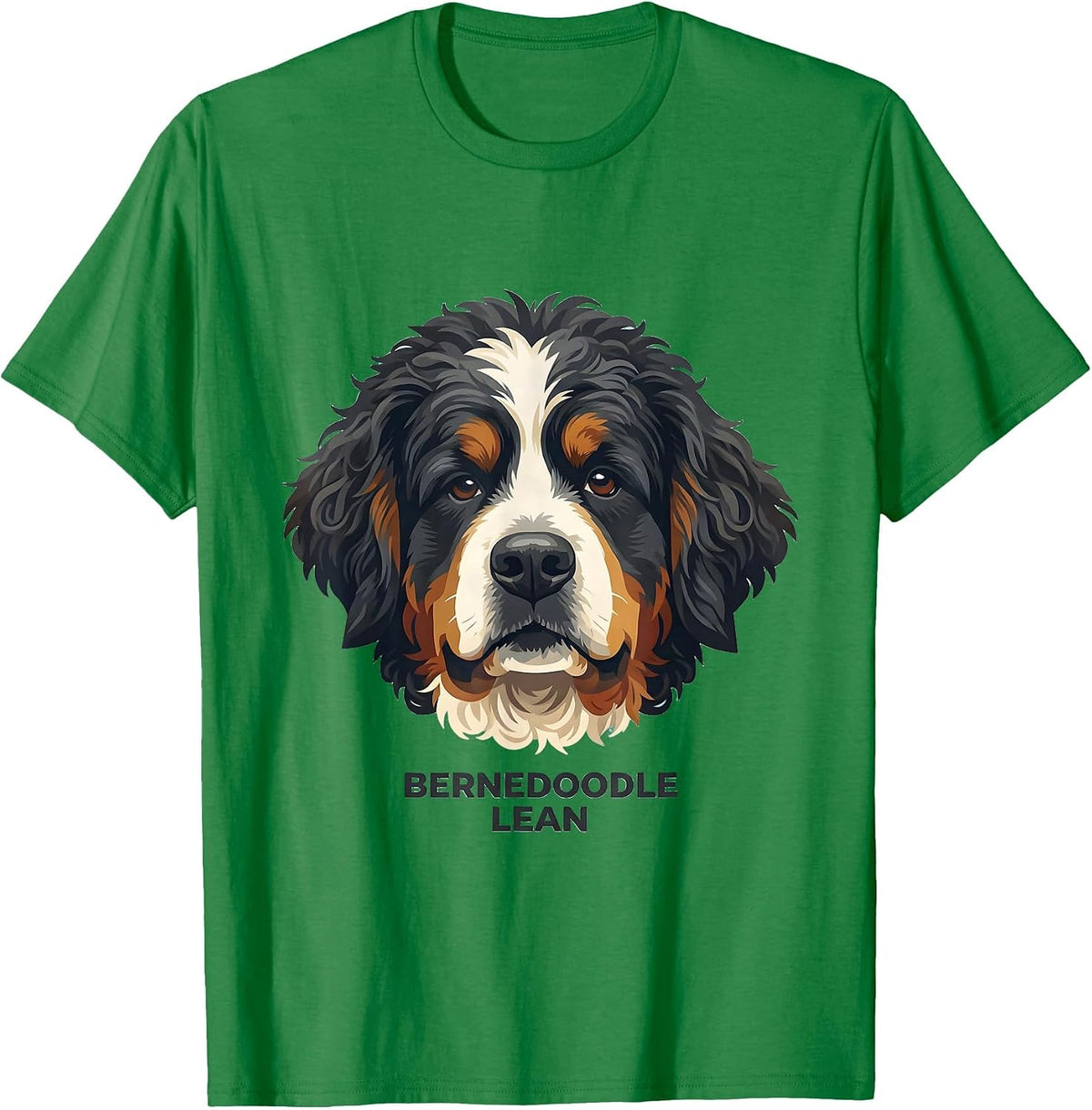 Men's Bernedoodle Lean Funny Bernese Mountain Dog Doodle Owner T-Shirt - Kelly Green
