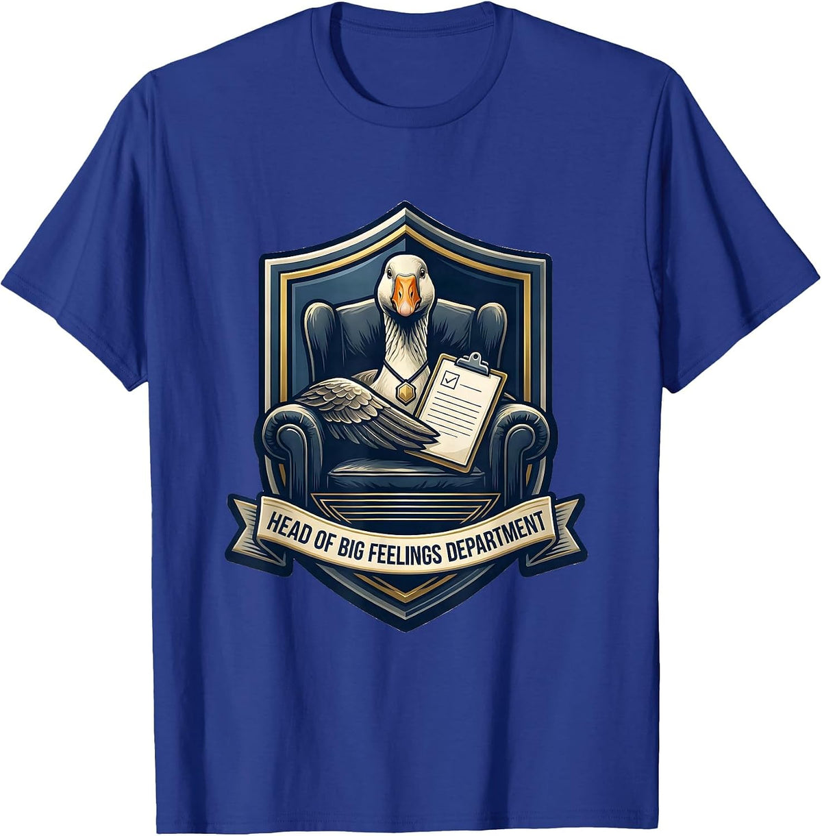 Head of Big Feelings Department Funny Mental Health T-Shirt - Royal Blue