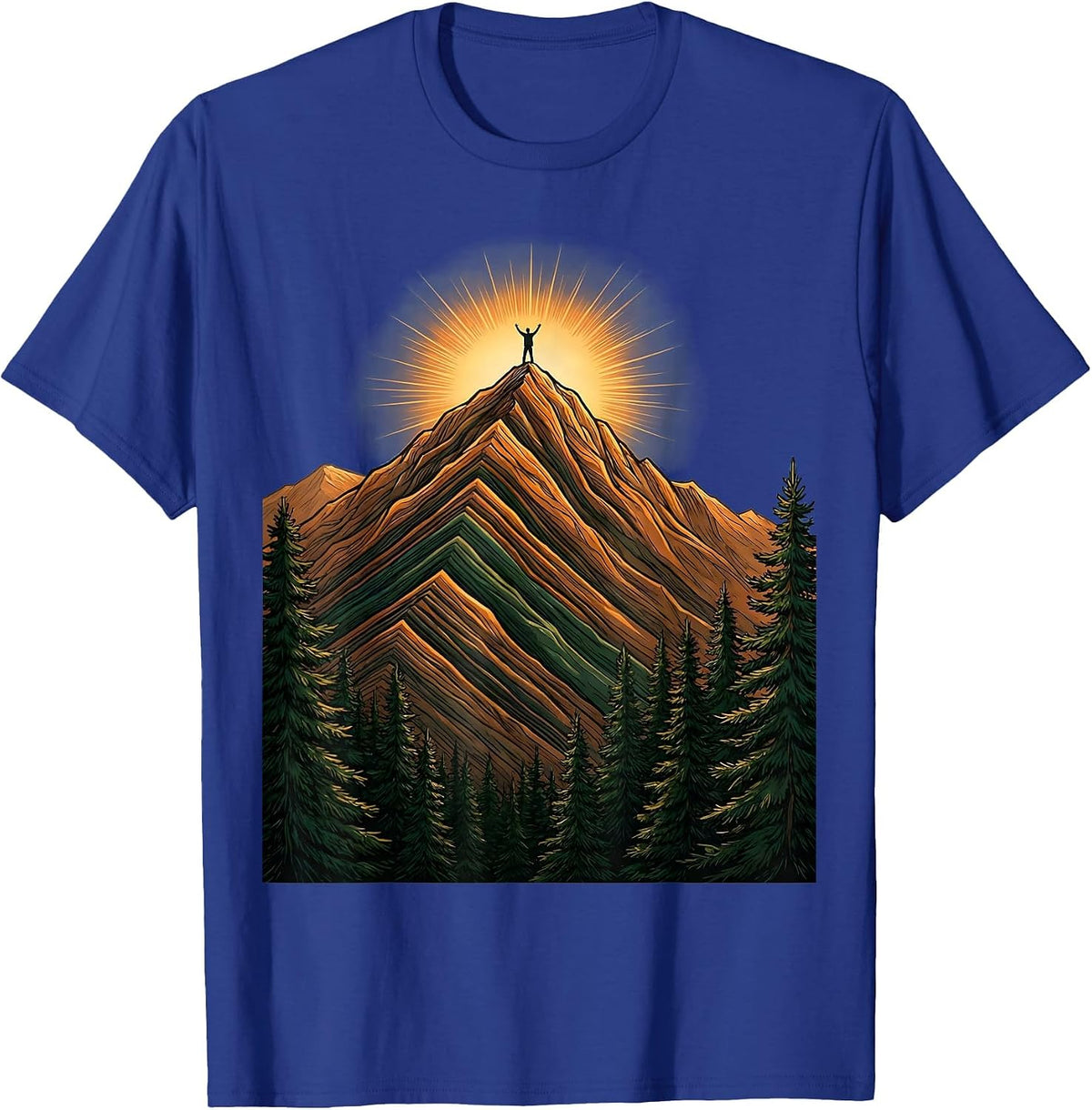 Men's School Counselor Mountain Summit Graphic T-Shirt - Royal Blue