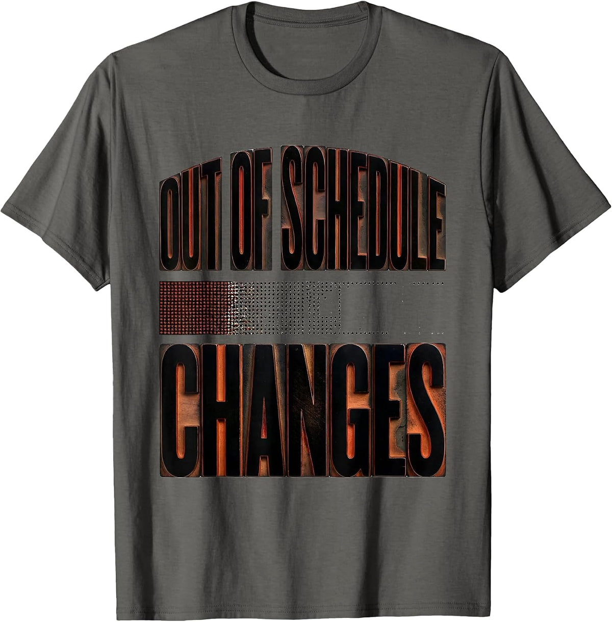 Men's Out Of Schedule Changes Retro Groovy Funny School Counselor T-Shirt - Asphalt Grey