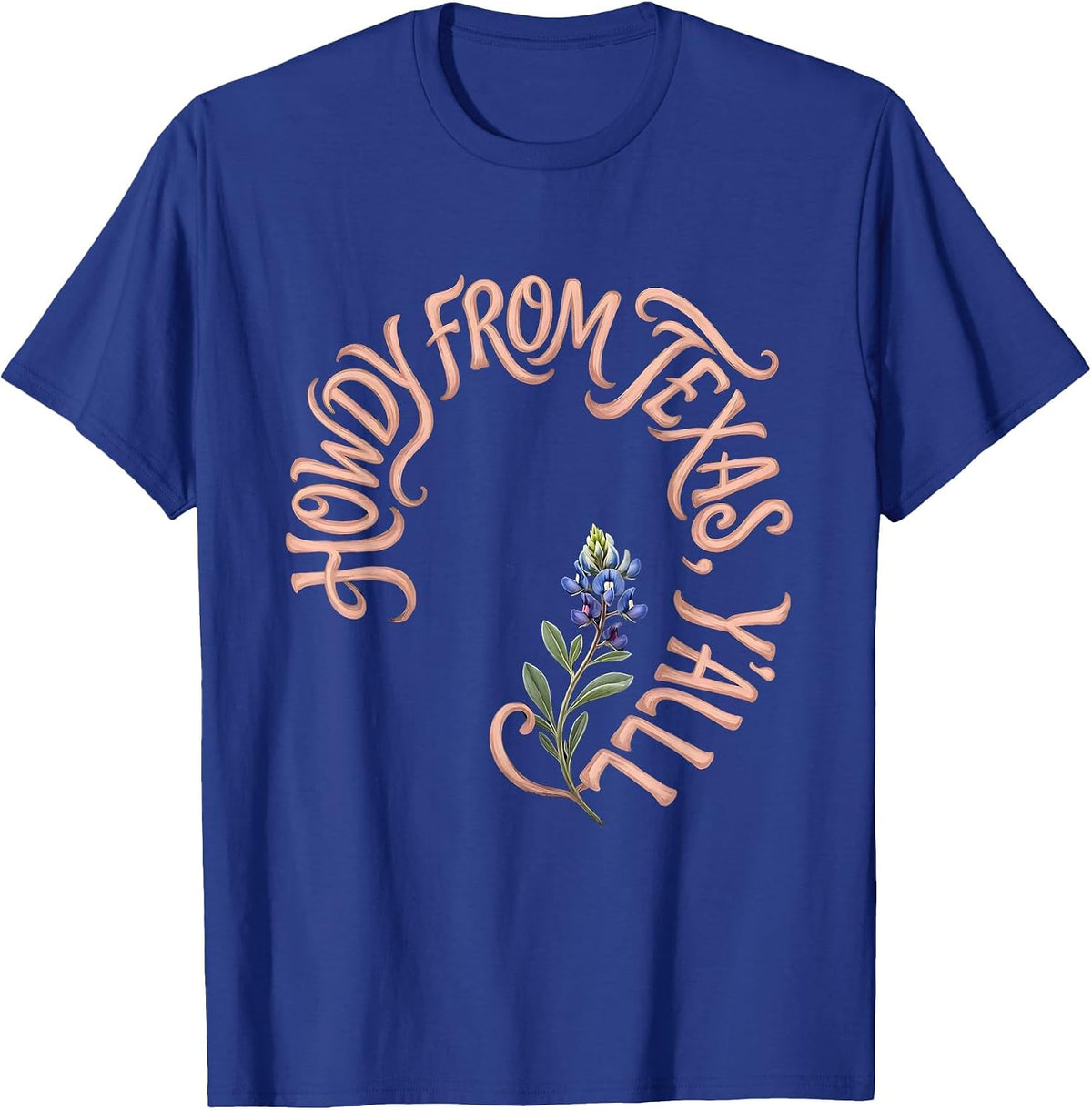 Howdy From Texas, Y'all Boho Western Cowgirl Texas Girl Gift T-Shirt - Royal Blue