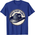 Denim Cowgirl Rodeo Ready Always Design T-Shirt - Royal Blue