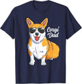 Corgi Dad Funny Pembroke Welsh Corgi Dog Lover Father T-Shirt - Navy Blue